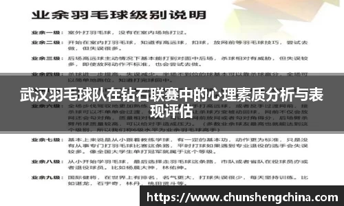 武汉羽毛球队在钻石联赛中的心理素质分析与表现评估